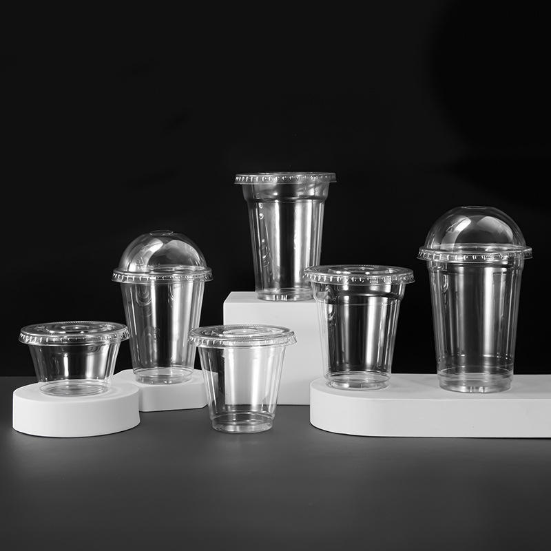 Tailai bottle-Wholesale High Quality 12/14/16/18/20/24OZ clear Smoothies Juice Bubble Tea Soft Plastic Cups Ice Coffee Plastic Cups